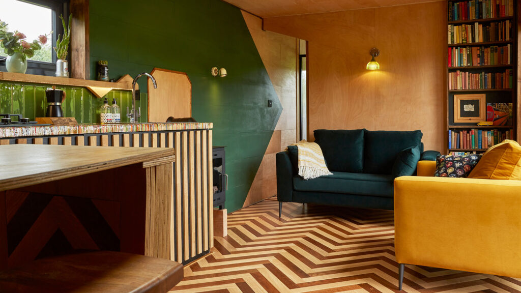 The Vacationist Eco Cabin living area