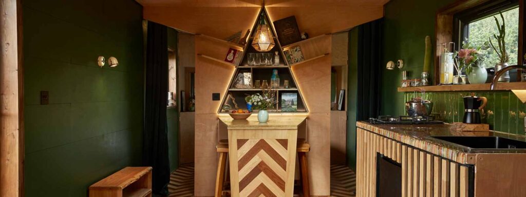 design style at glamping cabins