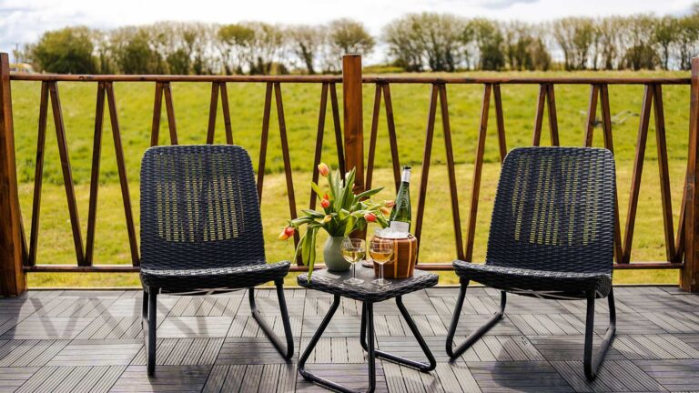 cabin sun deck overlooking field sussex