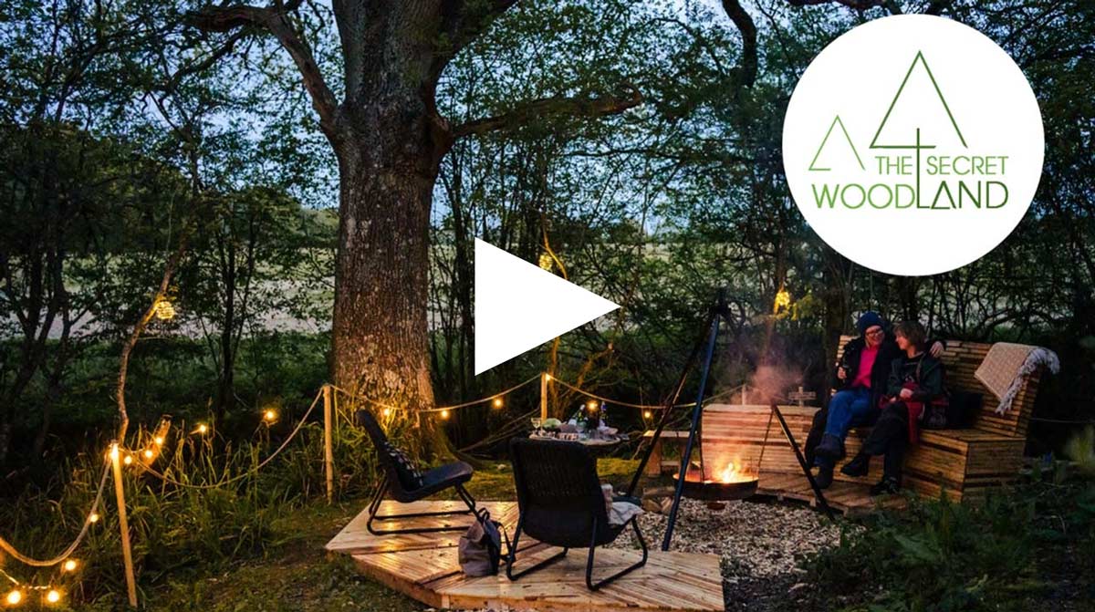 glamping cabin with private area