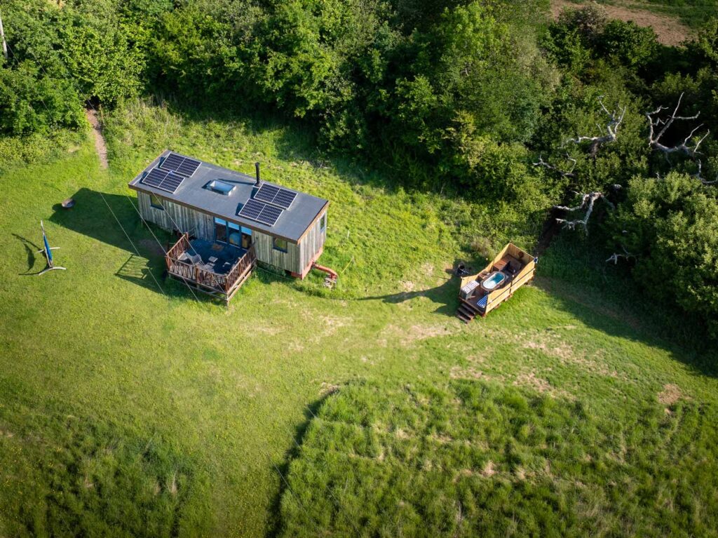 stay in a cabin with a hot tub in Sussex