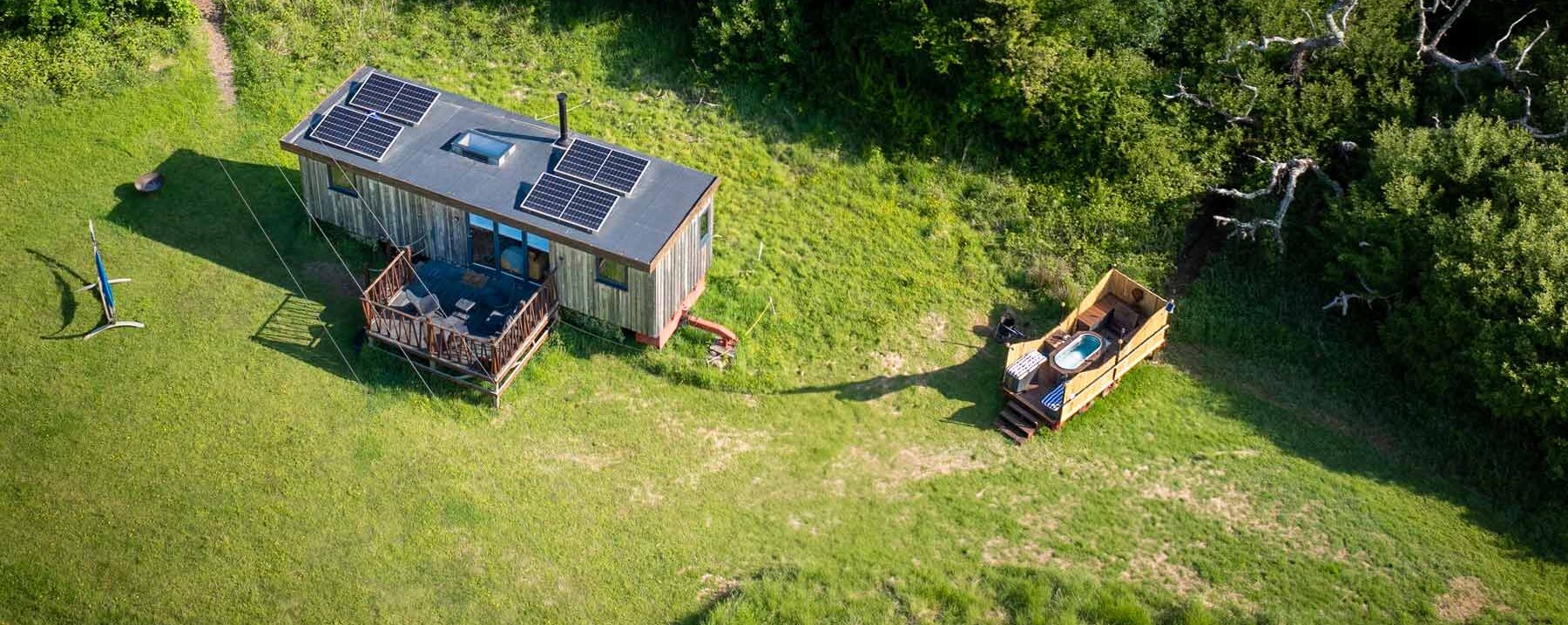 stay in a cabin with a hot tub in Sussex