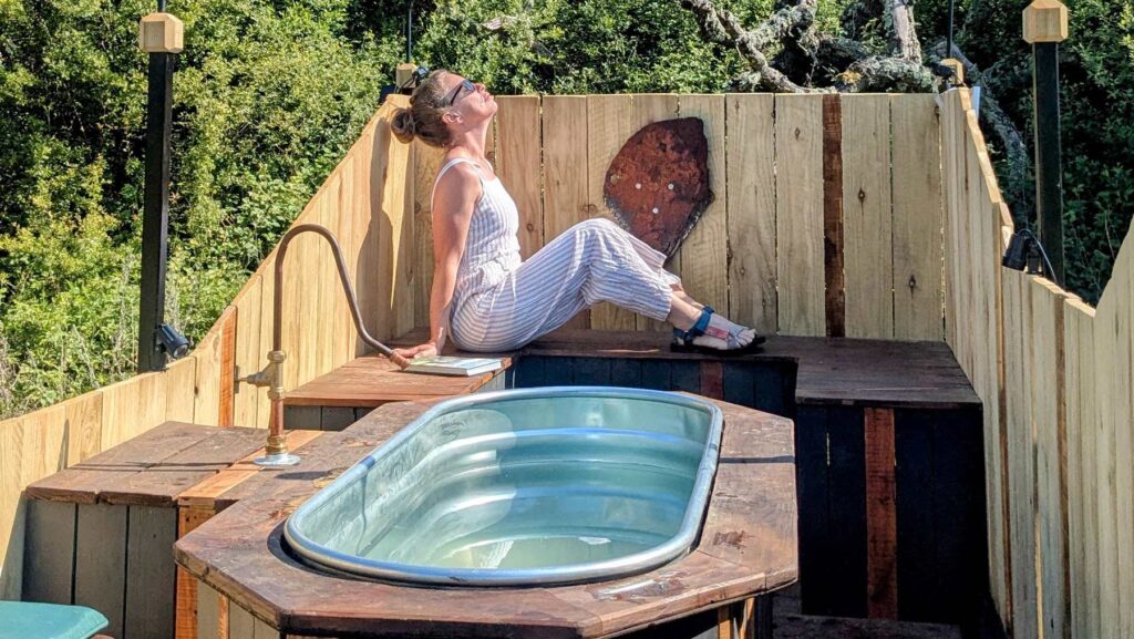 wood fired hot tub glamping east sussex